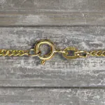Goldkette als Panzerkette flach in Gelbgold 375 / 9K, 42 cm lang, 2,1 mm breit, Gewicht ca. 5 g.