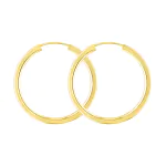 Ohrringe, Creolen, Gelbgold 333 / 8K, Außendurchmesser 30 mm, Breite 2.5 mm, Gewicht ca. 2.1 g