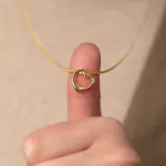 Anhänger Schwingendes Herz Gelbgold 7 mm
