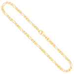 Goldkette als Panzerstegkette in Gelbgold 375 / 9 Karat, 50 cm lang, 2.5 mm breit, Gewicht ca. 4.9 g.