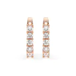 0,6 Karat Diamant Creolen, Rotgold 585 / 14 Karat