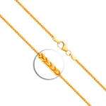 Goldkette als Bingokette in Gelbgold 333 / 8K, 65 cm lang, 1,5 mm breit, Gewicht ca. 8.2 g.