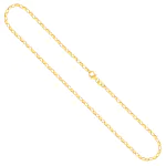 Goldkette als Erbskette in Gelbgold 375 / 9K, 38 cm lang, 2,4 mm breit, Gewicht ca. 3.4 g.