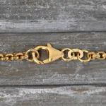 Goldkette als Venezianerkette rund geschlagen in Gelbgold 750 / 18K, 55 cm lang, 2,7 mm breit, Gewicht ca. 25.4 g.