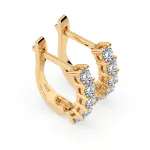 0,6 Karat Diamant Creolen, Gelbgold 585 / 14 Karat, Gewicht ca. 2.2 g.