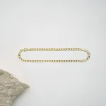 Armband als Panzerkette weit in Gelbgold 585 / 14 Karat, 18.7 cm lang, 3.9 mm breit, Gewicht ca. 4.1 g.
