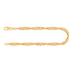 Armband als Singapurkette in Gelbgold 333 / 8 K, 20 cm lang, 3,4mm breit, Gewicht ca. 3.8 g.