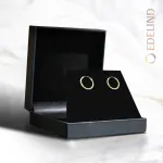 Ohrringe, Creolen, Gelbgold 333 / 8K, Außendurchmesser 15 mm, Breite 2.5 mm, Gewicht ca. 0.7 g