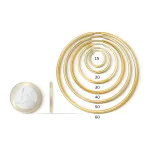 Ohrringe, Creolen, Gelbgold 333 / 8K, Außendurchmesser 15 mm, Breite 2.5 mm, Gewicht ca. 0.7 g