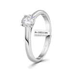 0,50 Karat Diamant Ring mit GIA Zertifikat, Weißgold 585 / 14K, Breite 1,7 mm,Weite 51 mm, Gewicht ca. 2.7 g.