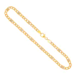 Goldkette als Fantasiekette Bicolor in Gelbgold / Weißgold 333 / 8K, 45 cm lang, 5,2 mm breit, Gewicht ca. 8.5 g.