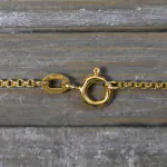 Goldkette als Erbskette in Gelbgold 375 / 9K, 38 cm lang, 1,5 mm breit, Gewicht ca. 2.9 g.