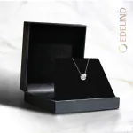 0,15 Karat Diamant Anhänger Weißgold 585 (14K) mit Goldkette für Damen