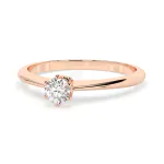0,15 Karat Diamant Verlobungsring mit 1 Diamanten, Rotgold 585 / 14K