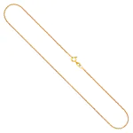 Goldkette als Venezianerkette rund geschlagen in Gelbgold 750 / 18K, 50 cm lang, 1,2 mm breit, Gewicht ca. 4.9 g.