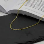 Goldkette als Ankerkette diamantiert in Gelbgold 333 / 8 Karat, 75 cm lang, 1.9 mm breit, Gewicht ca. 8.1