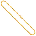 Goldkette als Ankerkette diamantiert in Gelbgold 375 / 9K, 50 cm lang, 3 mm breit, Gewicht ca. 20 g.