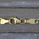Goldkette als Fantasiekette in Gelbgold 333 / 8K, 45 cm lang, 3,5 mm breit, Gewicht ca. 3.7 g.