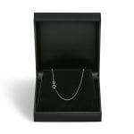 Goldkette als Ankerkette rund Weißgold 585 / 14K, 40 cm lang, 1,1 mm breit, Gewicht ca. 1.9 g.