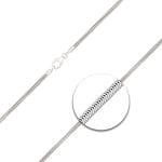 Goldkette als Schlangenkette in Weißgold 585 / 14K, 45 cm lang, 1,9 mm breit, Gewicht ca. 10,3 g.