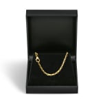 Goldkette als Ankerkette diamantiert in Gelbgold 585 / 14K, 60 cm lang, 2,5 mm breit, Gewicht ca. 19.4 g.