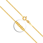 Goldkette als Panzerkette flach in Gelbgold 333 / 8K, 50 cm lang, 1,6 mm breit, Gewicht ca. 3.4 g.