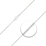 Goldkette als Schlangenkette diamantiert Weißgold 585 / 14K, 42 cm lang, 1,2 mm breit, Gewicht ca. 6.5 g.