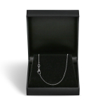 Goldkette als Ankerkette rund Weißgold 750 / 18K, 40 cm lang, 1,1 mm breit, Gewicht ca. 2.3 g.