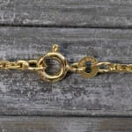 Goldkette als Ankerkette diamantiert in Gelbgold 333 / 8K, 80 cm lang, 1,9 mm breit, Gewicht ca. 8.6 g.