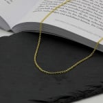 Goldkette als Ankerkette rund in Gelbgold 585 / 14K, 60 cm lang, 2 mm breit, Gewicht ca. 7.2 g.