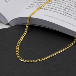 Goldkette als Panzerkette weit in Gelbgold 333 / 8K, 60 cm lang, 3,9 mm breit, Gewicht ca. 9.4 g.