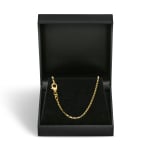 Goldkette als Ankerkette diamantiert in Gelbgold 333 / 8K, 80 cm lang, 1,8 mm breit, Gewicht ca. 10.5 g.