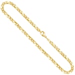 Goldkette als Dollarkette satiniert in Gelbgold 333 / 8K, 50 cm lang, 4,9 mm breit, Gewicht ca. 30 g.