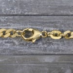Goldkette als Panzerkette flach in Gelbgold 585 / 14K, 55 cm lang, 4,1 mm breit, Gewicht ca. 22.5 g.