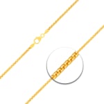 Goldkette als Venezianerkette rund geschlagen in Gelbgold 375 / 9K, 50 cm lang, 2 mm breit, Gewicht ca. 9.9 g.