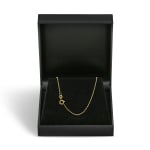 Goldkette als Ankerkette diamantiert in Gelbgold 585 / 14K, 36 cm lang, 1,2 mm breit, Gewicht ca. 1.8 g.