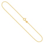 Goldkette als Panzerkette flach in Gelbgold 333 / 8K, 45 cm lang, 1,2 mm breit, Gewicht ca. 2 g.