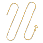 Goldkette als Singapurkette in Gelbgold 333 / 8K, 42 cm lang, 1,2 mm breit, Gewicht ca. 1 g.
