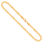 Goldkette als Fantasiekette in Gelbgold 333 / 8K, 45 cm lang, 3,5 mm breit, Gewicht ca. 3.7 g.