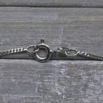 Goldkette als Panzerkette flach Weißgold 585 / 14K, 50 cm lang, 1,4 mm breit, Gewicht ca. 3.5 g.