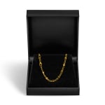Goldkette als Panzerstegkette in Gelbgold 585 / 14K, 45 cm lang, 3,1 mm breit, Gewicht ca. 5 g.