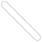 Goldkette als Erbskette in Weißgold 585 / 14K, 42 cm lang, 1,5 mm breit, Gewicht ca. 4 g.