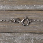 Goldkette als Panzerkette flach in Weißgold 333 / 8K, 50 cm lang, 1,4 mm breit, Gewicht ca. 3 g.