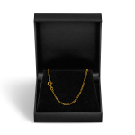 Goldkette als Figarokette diamantiert in Gelbgold 333 / 8K, 42 cm lang, 1,9 mm breit, Gewicht ca. 2.6 g.