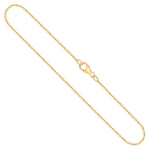 Goldkette als Ankerkette diamantiert in Gelbgold 750 / 18K, 36 cm lang, 1,3 mm breit, Gewicht ca. 2.6 g.