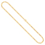 Goldkette als Panzerstegkette in Gelbgold 585 / 14K, 45 cm lang, 3,1 mm breit, Gewicht ca. 5 g.