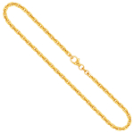 Goldkette als Ankerkette diamantiert in Gelbgold 585 / 14K, 60 cm lang, 3 mm breit, Gewicht ca. 28.4 g.