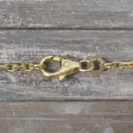 Goldkette als Ankerkette diamantiert in Gelbgold 333 / 8K, 80 cm lang, 1,8 mm breit, Gewicht ca. 10.5 g.