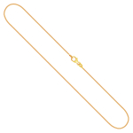 Goldkette als Tondakette in Gelbgold 375 / 9K, 42 cm lang, 0,8 mm breit, Gewicht ca. 2.6 g.