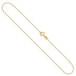 Goldkette als Venezianerkette in Gelbgold 375 / 9K, 38 cm lang, 0,7 mm breit, Gewicht ca. 1.3 g.